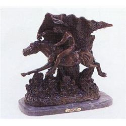 Horsethief Bronze Sculpture by Frederic Remington.