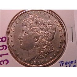 SCARCE DATE 1896-S Morgan Dollar AU50