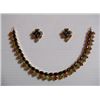 Image 1 : 147.85 CTW GOLD PLATED SAPPHIRE/EMERALD/RUBY NECKLACE A