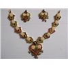Image 1 : 246.90 CTW GOLD PLATED PEARL/RUBY/SAPPHIRE/EMERALD NECK