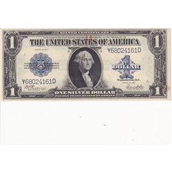 1923 $1 Silver Certificate, AU, pinholes