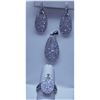 Image 1 : 54.65 CTW MICRO PAVE CZ EARRING, RING,PENDANT SET .925