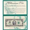 Image 1 : 1995 $2 Star Millenium Note, Boston, Mass.