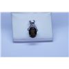 Image 1 : 19.45 CTW SMOKEY TOPAZ/CZ PENDANT .925 STERLING SILVER