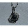 Image 1 : NOBLE BLACK PEARL CZ NECKLACE;
