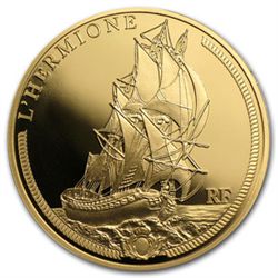 2012 50 Euro 1/4 oz Gold Proof Great French Ships - The