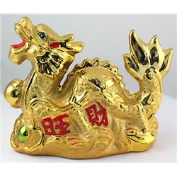 Made of Golden Ceramic Big 2012 Chinese Coin Bank Drago