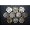 Image 1 : Jefferson Silver Wartime Nickels; Various Dates & Conditions; Lot of 10; EST. $20-30