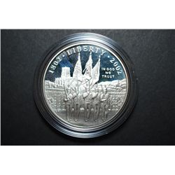 2002-W US Military Academy Bicentennial Commemorative Silver $1 Proof In Velvet Box With COA Include