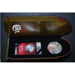 2011 Colt Colorized Commemorative Silver Round M1911 45 Caliber 100 Year Anniversary In Plastic Bull