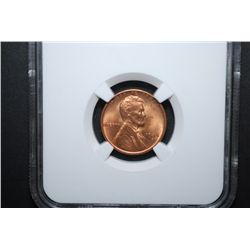 1944-S US Lincoln Wheat Back Penny; NGC Graded MS66 RD; EST. $25-35
