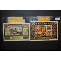 1921 German Notgeld 50 Pfennig Foreign Bank Note Town Of Alten-Und Frauen-Breitungen & 1921 German N