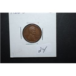 1926-D US Lincoln Wheat Back Penny; XF; EST. $10-15