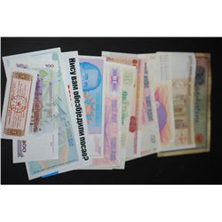 Foreign Bank Notes; Various Dates, Conditions & Denominations; Lot of 15; EST. $15-20
