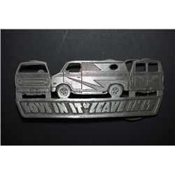 Love In It Or Leave In It Novelty Belt Buckle; EST. $10-25