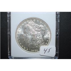 1904-O US Silver Morgan $1; MCPCG Graded MS61; EST. $50-60