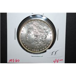 1885 US Silver Morgan $1; MS60; EST. $45-55
