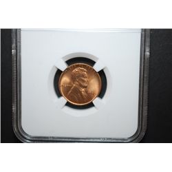 1945-D US Lincoln Wheat Back Penny; NGC Graded MS66 RD; EST. $25-35
