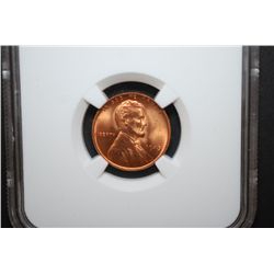 1945 US Lincoln Wheat Back Penny; NGC Graded MS66 RD; EST. $25-35