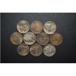 Jefferson Silver Wartime Nickels; Various Dates & Conditions; Lot of 10; EST. $20-30
