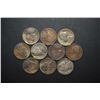 Image 1 : Jefferson Silver Wartime Nickels; Various Dates & Conditions; Lot of 10; EST. $20-30