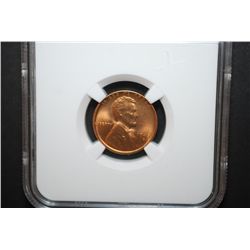 1945-D US Lincoln Wheat Back Penny; NGC Graded MS65 RD; EST. $15-25