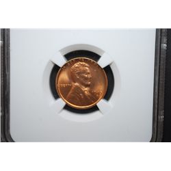1945-D US Lincoln Wheat Back Penny; NGC Graded MS66 RD; EST. $25-35