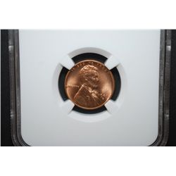 1944-D US Lincoln Wheat Back Penny; NGC Graded MS66 RD; EST. $25-35