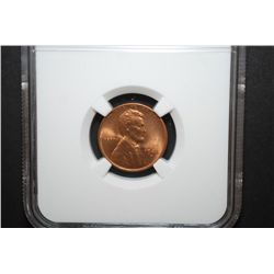 1944-S US Lincoln Wheat Back Penny; NGC Graded MS66 RD; EST. $25-35