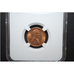 1944-S US Lincoln Wheat Back Penny; NGC Graded MS66 RD; EST. $25-35