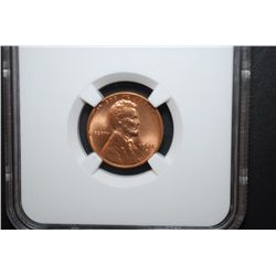 1944-D US Lincoln Wheat Back Penny; NGC Graded MS65 RD; EST. $15-25