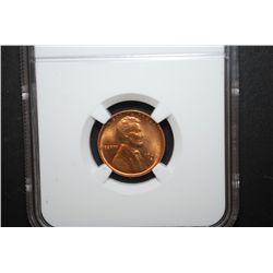 1945-D US Lincoln Wheat Back Penny; NGC Graded MS65 RD; EST. $15-25