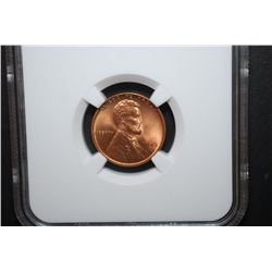 1945-D US Lincoln Wheat Back Penny; NGC Graded MS65 RD; EST. $15-25