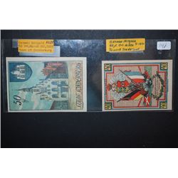 1920 German Notgeld 50 Pfennig Foreign Bank Note Town Of Sonderburg & 1920 German Notgeld 40 Pfennig