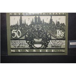 1921 German Notgeld 50 Pfennig Foreign Bank Note; EST. $5-10