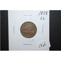 1858 US Flying Eagle One Cent; Little Letters; EST. $50-60