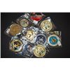 Image 1 : Military Challenge Coins; Various Dates, Bases, People, Etc.; Lot of 10; EST. $20-40