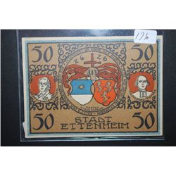 1922 German 50 Pfennig Foreign Bank Note; EST. $5-10
