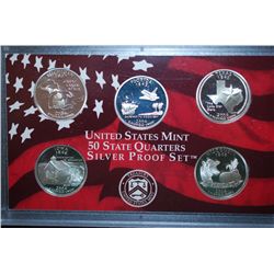 2004-S US Mint State Quarter Silver Proof Set With COA Included; EST. $40-50