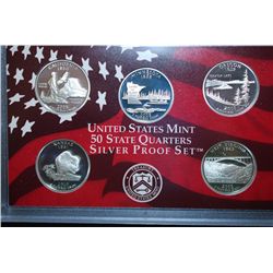 2005-S US Mint State Quarter Silver Proof Set With COA Included; EST. $40-50