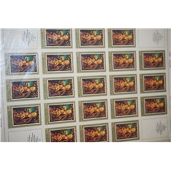 1983 CCCP/USSR Postal Stamp Sheet; Lot of 21 Stamps; EST. $10-20