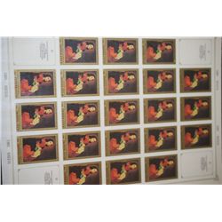 1985 CCCP/USSR Postal Stamp Sheet; Lot of 21 Stamps; EST. $10-20