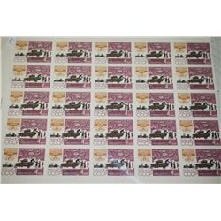 1965 CCCP/USSR Postal Stamp Sheet; Lot of 25 Stamps; EST. $10-20