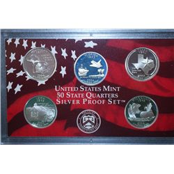 2004-S US Mint State Quarter Silver Proof Set With COA Included; EST. $40-50