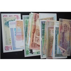 Foreign Bank Notes; Various Dates, Conditions & Denominations; Lot of 25; EST. $50-80