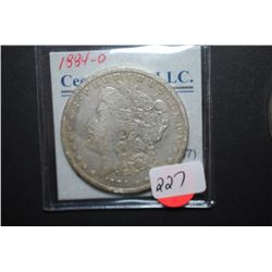 1884-O US Silver Morgan $1; EST. $30-40