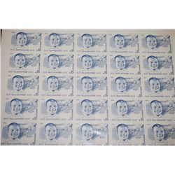 1968 CCCP/USSR Postal Stamp Sheet; Lot of 25 Stamps; EST. $10-20