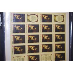 1974 CCCP/USSR Postal Stamp Sheet; Lot of 16 Stamps; EST. $10-20
