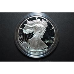 2002-W US Silver American Eagle $1 Proof In Velvet Box With COA Included; 99.9% Silver 1 Oz.; EST. $
