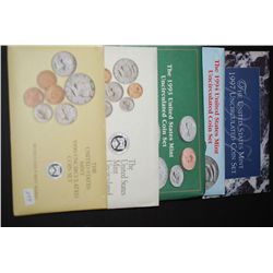 1990, 1992, 1993, 1994 & 1997 US Mint Coin Set; P&D Mints; Lot of 5 Sets; UNC; EST. $30-40